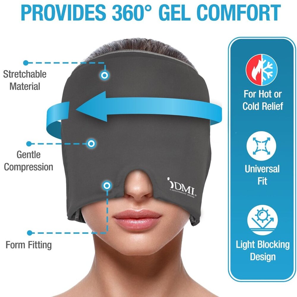 NWT DMI Ultra Migraine Relief Cap | Natural Headache Relief | Gel Eye Mask | Ice - Picture 4 of 8